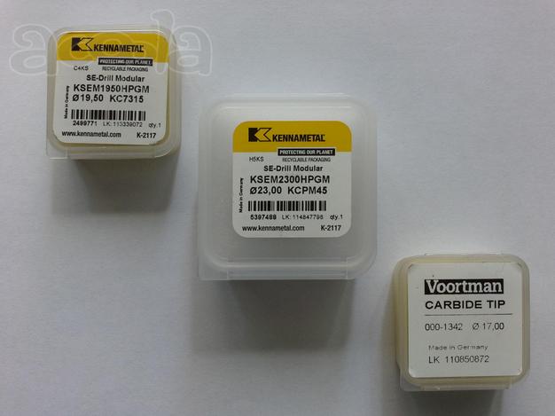 Продадим твёрдосплавные режущие пластины и модульные сверла "Kennametal", "Voortman".